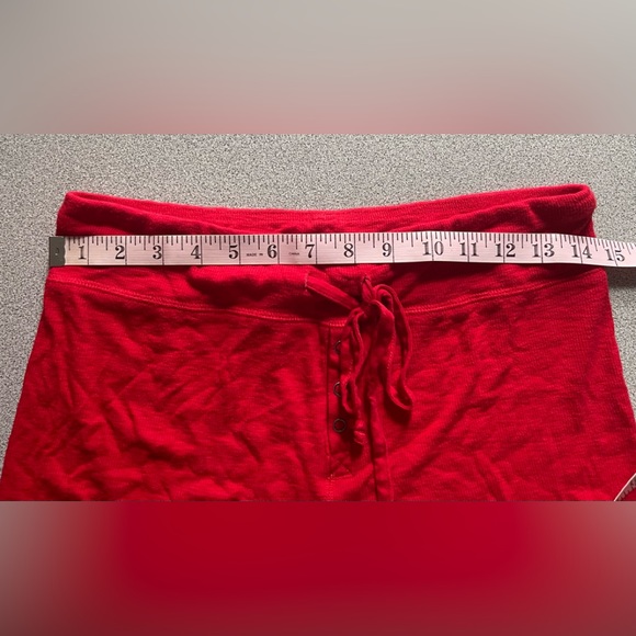 Aerie Red Ribbed Pj Shorts Size Medium - Picture 6 of 9